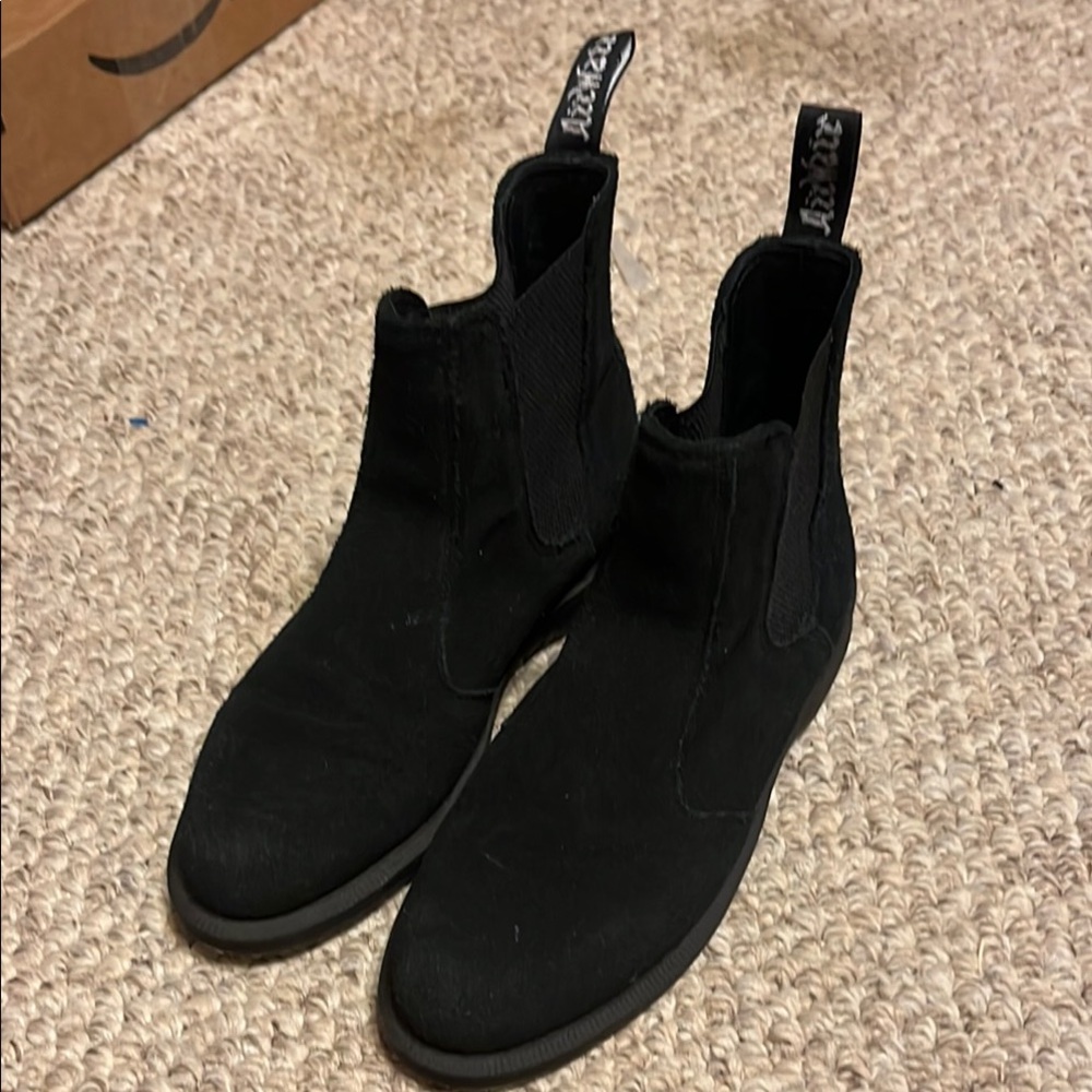 Black Suede Chelsea Boots